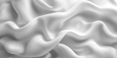 Fototapeta premium Elegant white fabric texture with soft waves creating a serene and calming atmosphere.