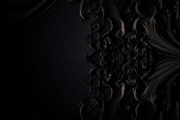 Intricate dark texture with elegant patterns and details, ideal for creative projects.