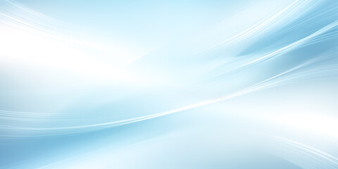 Naklejka premium Soft blue abstract background with smooth flowing curves and light effects.
