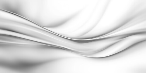 Obraz premium Soft, flowing white fabric creates an elegant and minimalistic background effect.