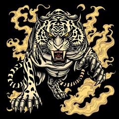 tiger head vector