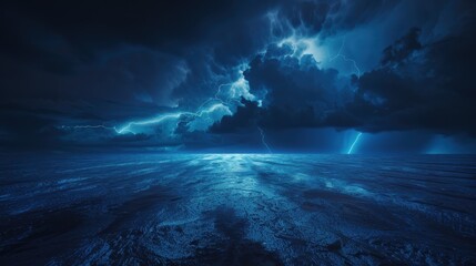 Lightning illuminates the abstract, stormy night. Thunder follows, a testament to the storm's power.