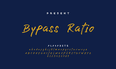 vector brush style font, alphabet, typeface