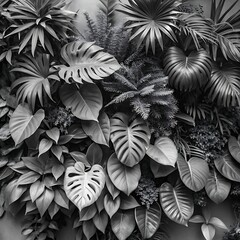 black and white