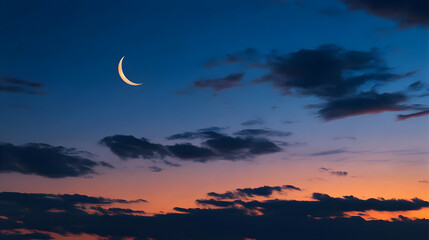 with slow-moving dark clouds illuminated by the moon&rsquo;s glow 