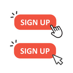 Sign in, sign up web buttons set.