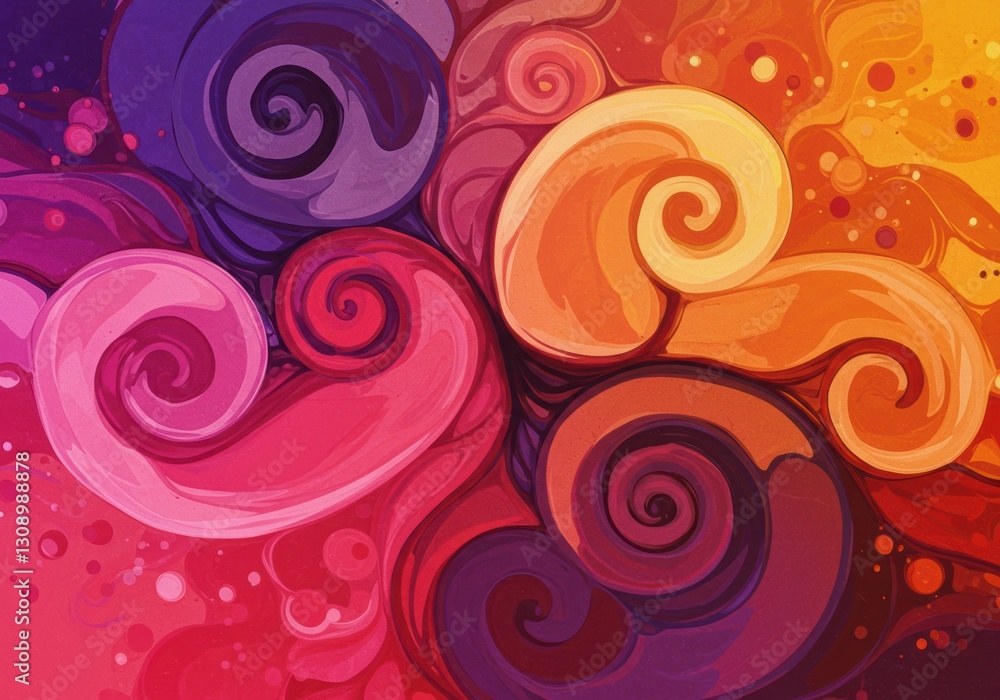 Poster vivid swirls of colorful abstract art creating dynamic motion and energy
