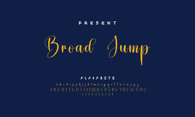 Brush stroke handwritten alphabet vector sans serif font design