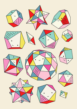 Abstract Geometric Shapes Illustration