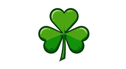St. Patrick's Day badge, with a shamrock design 