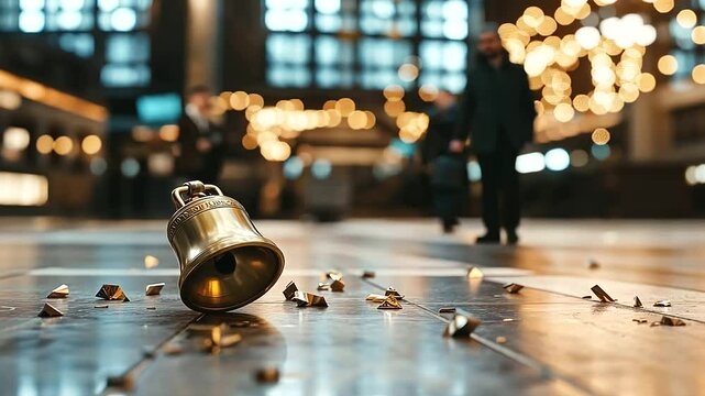 Stock Exchange Chaos with Broken Bell and Traders Under Flickering Lights