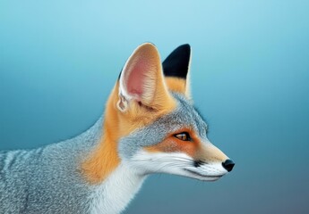 Fototapeta premium Close-Up Portrait of a Beautiful Fox Against a Soft Background