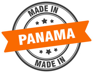 Made in Panama round sign. Made in Panama stamp.