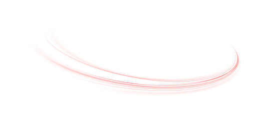 Abstract Flowing Red Light Curve Representing Speed and Fluidity
