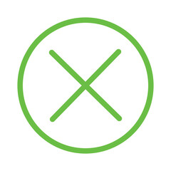 Obraz premium green cross icon