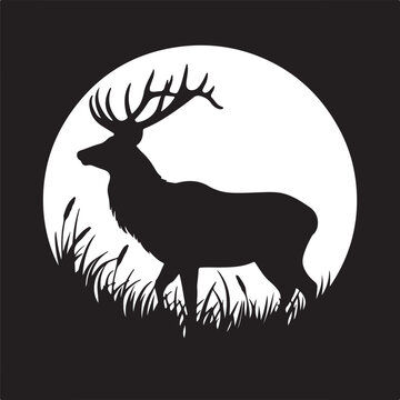 silhouette of a deer