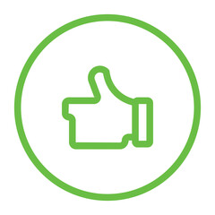 green thumbs down icon