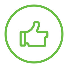 green thumbs down icon