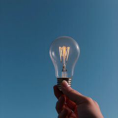 light bulb in hand