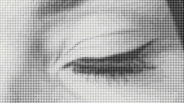 Close-up of a beautiful eye in halftone motion