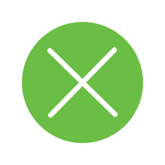 Obraz premium cross icon green button