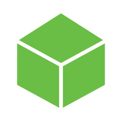 3d green box