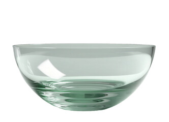 Clear Glass Bowl with Reflections, transparent background