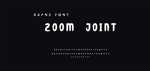 Lettering font isolated on black background. Texture alphabet in street art and graffiti style. Grunge and dirty effect.  Vector brush letters.