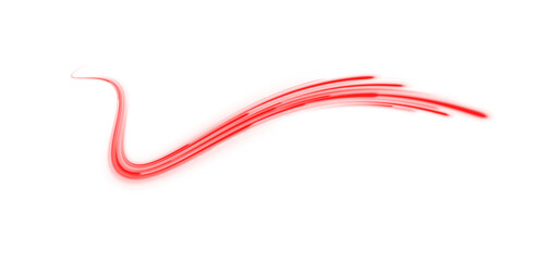 Vibrant Red Stream of Light Creating a Futuristic and Modern Design