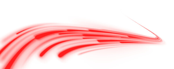 Vibrant Red Stream of Light Creating a Futuristic and Modern Design