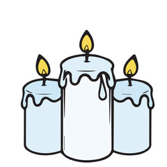 candle vector color icon
