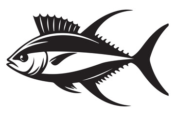 Tuna Fish Silhouette Vector Illustration Marine Wildlife Graphic Design