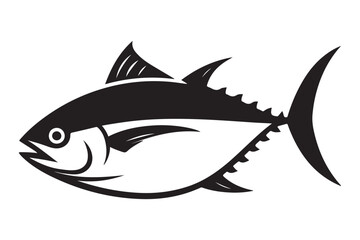 Tuna fish vector illustration for seafood restaurant or fishing emblem