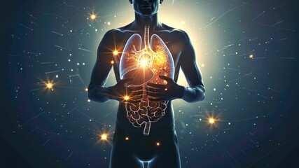 Liver health focus with a human silhouette and World Hepatitis Day logo for awareness