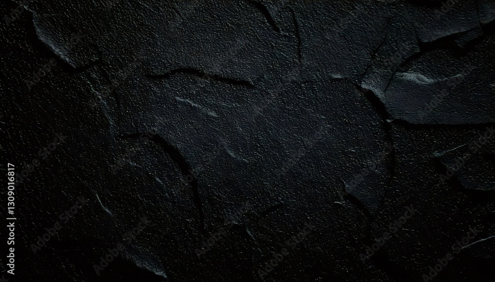 Poster black textured surface with cracks and rough pattern