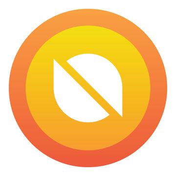 Gradient color icon, illustration for Cryptocurrency, token, blockchain, ontology.