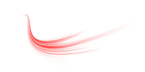 Minimalist Red Light Trail Moving with Grace and Delicate Motion