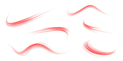 Curved Red Energy Flow, Symbolizing Elegance and Dynamic Acceleration