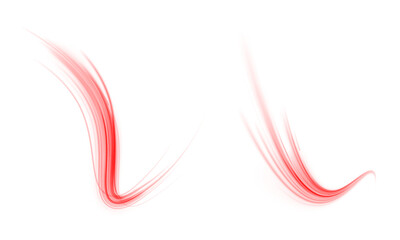 Curved Red Energy Flow, Symbolizing Elegance and Dynamic Acceleration