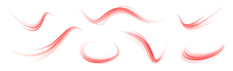Curved Red Energy Flow, Symbolizing Elegance and Dynamic Acceleration