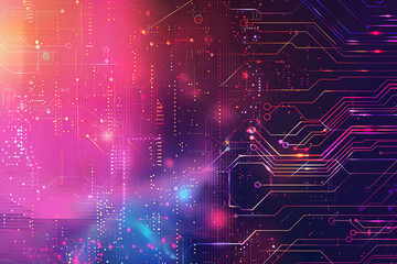 A colorful background with a lot of dots and lines