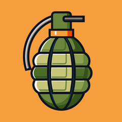 grenade flat illustration