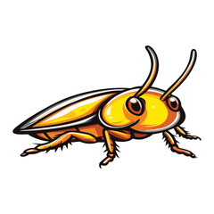 Amber Invader: The Stylized Cockroach