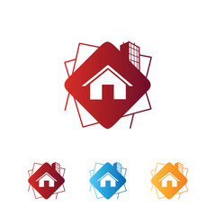 Colorful home icon design.