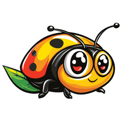 Naklejka premium Classic Ladybug: A Spot of Charm