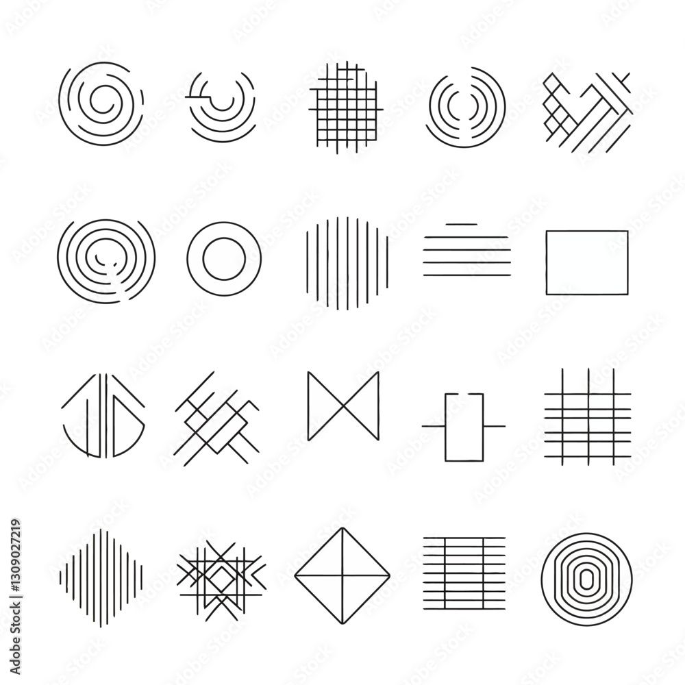 Poster minimalist geometric shapes pattern design for backgrounds and abstract concepts