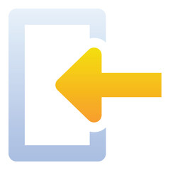 Gradient color icon, illustration for Arrow, login, sign in.