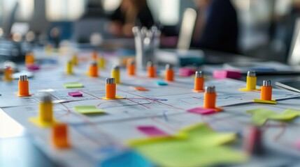 Strategic Planning Session, A Visual Representation of Collaborative Teamwork and Creative Problem Solving