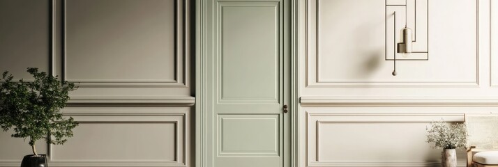 Elegant Interior Design with Sage Green Door