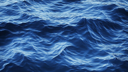 Obraz premium Aerial view of blue ocean waves.